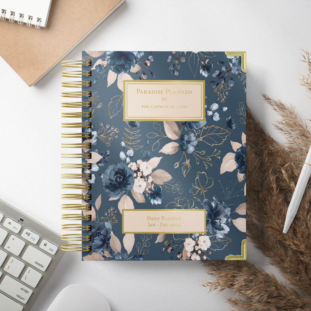 2024 Daily Planner - Navy Rose