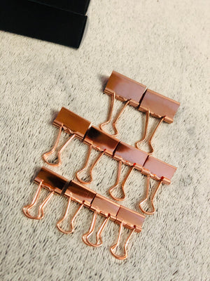 Rose Gold Binder Clips